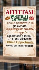 Panetteria e gastronomia già avviata