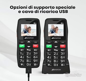 Telefono Anziani 4G Tasti grandi SOS NUOVO