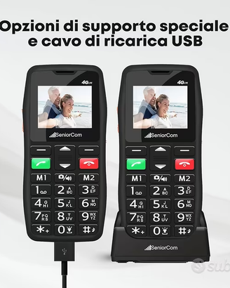 Telefono Anziani 4G Tasti grandi SOS NUOVO