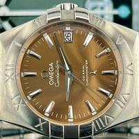Omega Constellation quadrante marrone