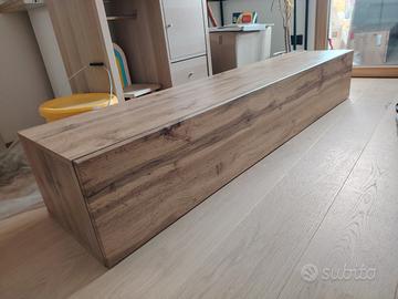 Mobile soggiorno pensile laminato rovere naturale