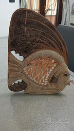 pesce decorativo in legno 