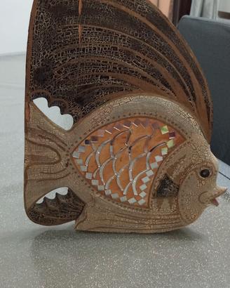 pesce decorativo in legno 