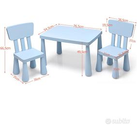 Tavolo bambini con 2 sedie