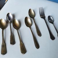 6 cucchiaini vintage da caffe punzone argento 800