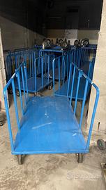 Carrello pianale con sponda doppia