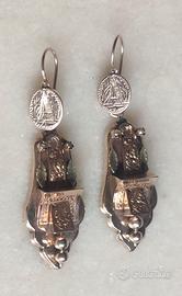 Splendido Paio di orecchini antichi Borbonici Sici