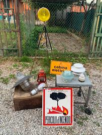 Isolatori, cartello, applique, lampada olio