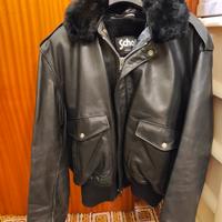 Giubbotto Schott in pelle nero anni 90