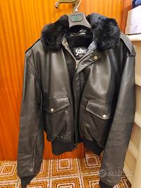 Giubbotto Schott in pelle nero anni 90