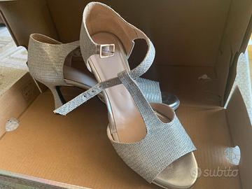 Sandali argento da ballo