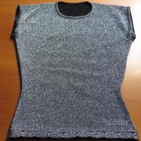 Elegante Twin Set da sera, in pura lana vergine