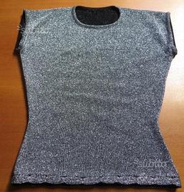 Elegante Twin Set da sera, in pura lana vergine