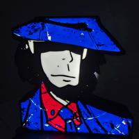 Lampada LED Lupin 3D Pop Art Artigianale