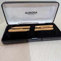 Set penne Oro Aurora - stilografica e biro 