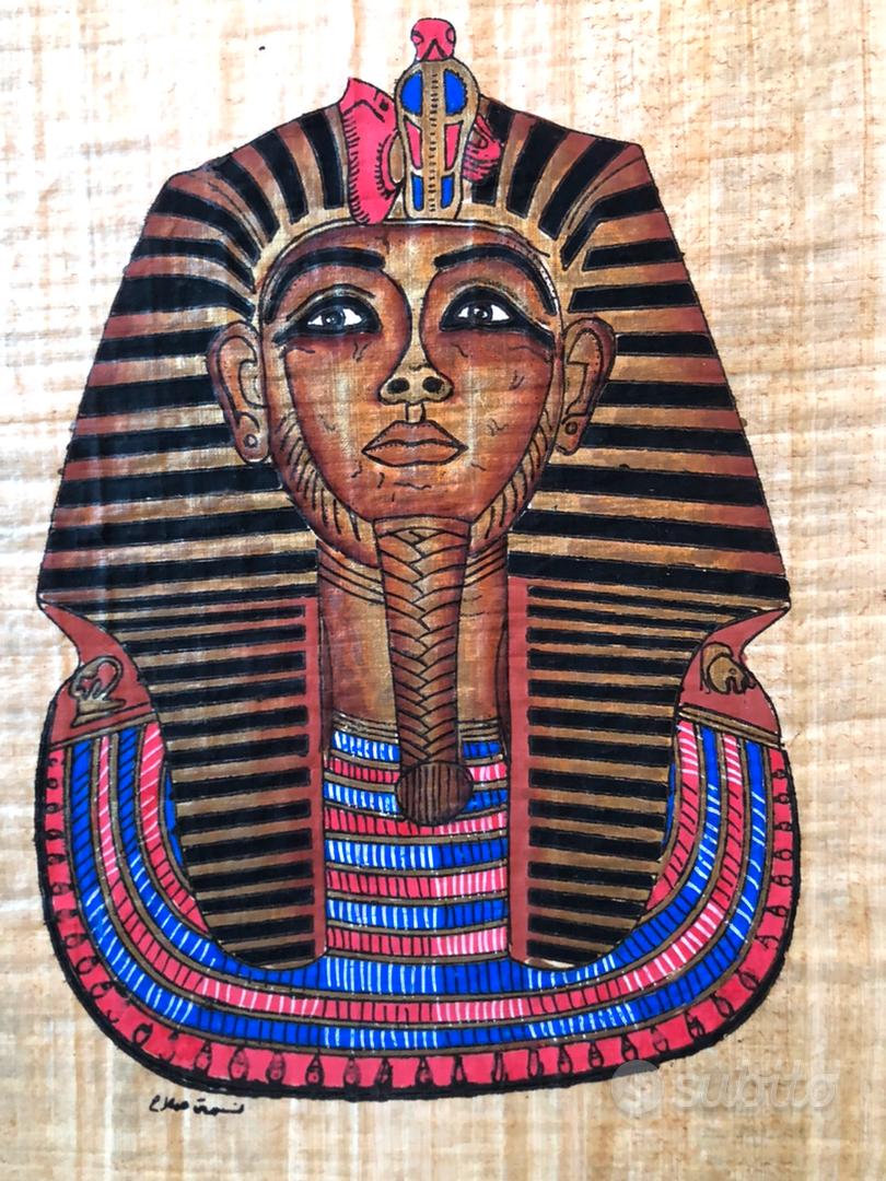 Papiro egiziano certificato dipinto a mano (Artigianato Artistico)