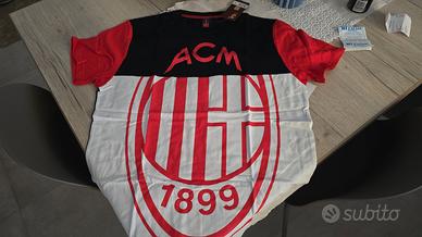 maglia t-shirt ac milan nuova xl