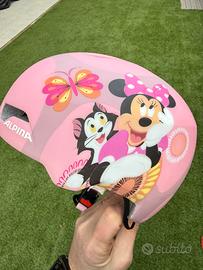 Casco bici da bimba Minnie Alpina Rosa