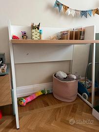 Scrivania moderna bianco/legno