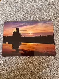 Cartolina vintage viaggiata 1975 - tramonto Pisa