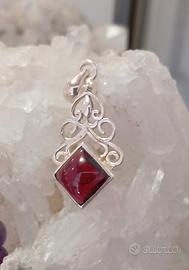 Ciondolo in Rubellite, montato su Argento 925