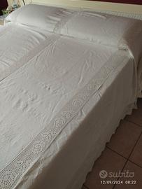 2 coperte in canapa con intarsi 