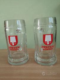 coppia di boccali da birra Spaten Munchen