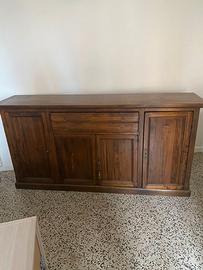 credenza in legno massello bassa