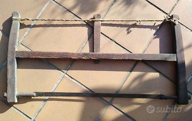 sega in legno da falegname VINTAGE tirante a corda