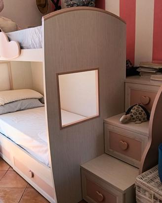 Letto a castello con passerella