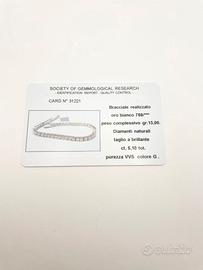 Tennis oro 18KT con diamanti ct 5.10 VVS G