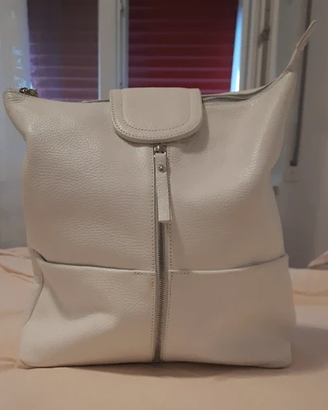 Zaino in Vera Pelle Bianca - Fantini Pelletteria