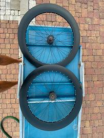 Cerchi bici da corsa/strada neri, profilo alto