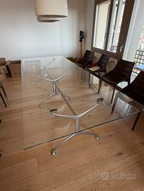 Tavolo cristallo alluminio Frame di Alias 300cm