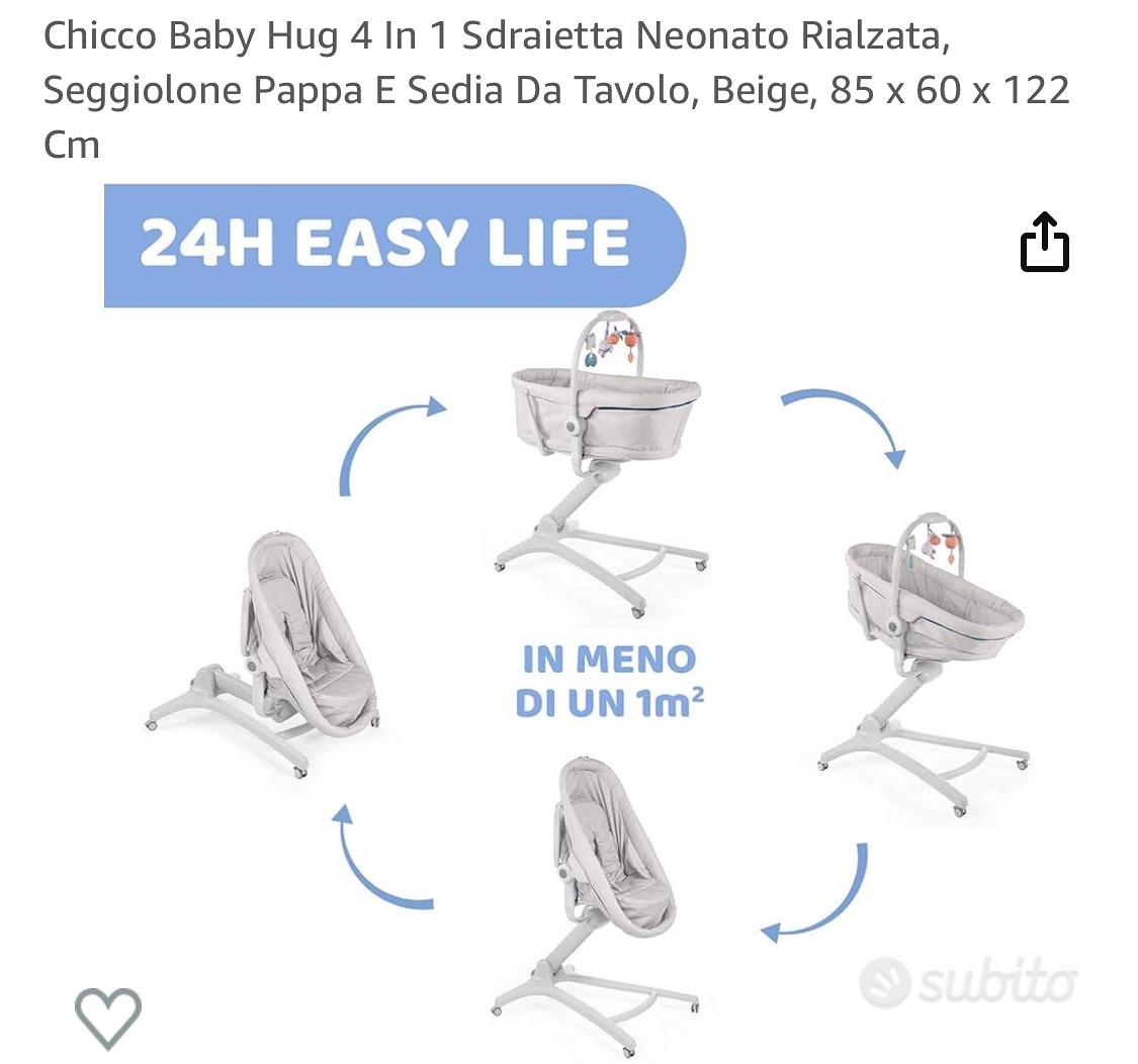 Chicco Baby Hug 4 in 1 Sdraietta Neonati Rialzat…