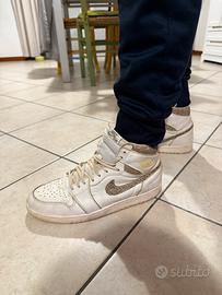 Scarpe Nike Air Jordan 1 bianco/beige