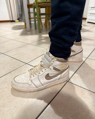 Scarpe Nike Air Jordan 1 bianco/beige