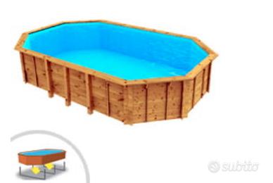 Piscina in legno autoportante fuori terra 7x4 m.