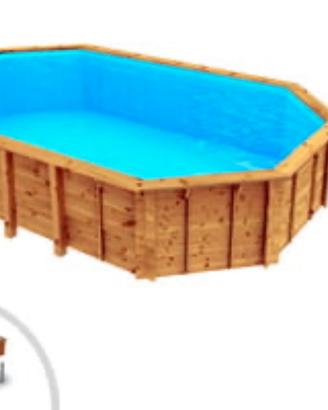 Piscina in legno autoportante fuori terra 7x4 m.