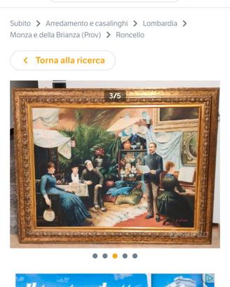 Quadro olio su tela