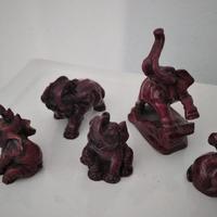 5 pz elefanti portafortuna