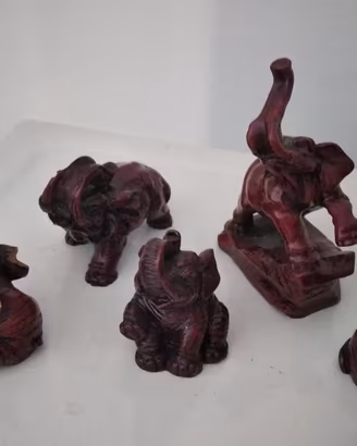 5 pz elefanti portafortuna