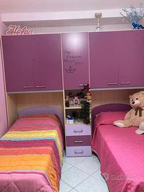 Cameretta completa colore rosa/lilla - nuova