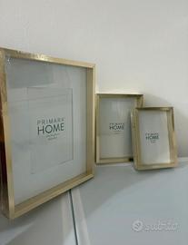 Set 3 Cornici Foto Oro Primark Home - Nuove