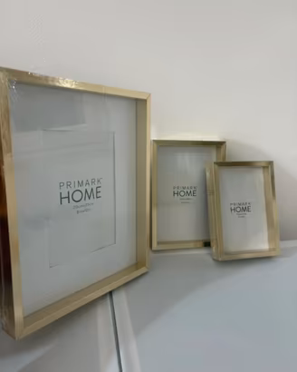 Set 3 Cornici Foto Oro Primark Home - Nuove