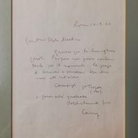 MASSIMO CAMPIGLI - lettera autografa