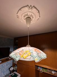 Lampadario vintage in vetro