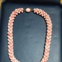 Collana corallo rosa e oro 18kt