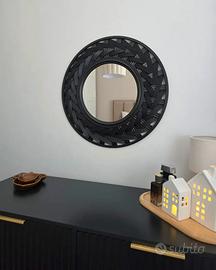 Specchio TIERGA 60 cm 60 cm Nero mai usato