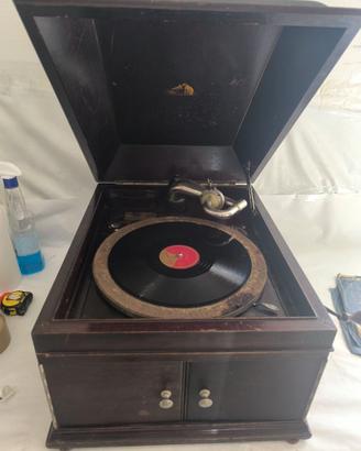 GRAMMOFONO ANTICO HIS MASTER'S VOICE LA VOCE DEL P